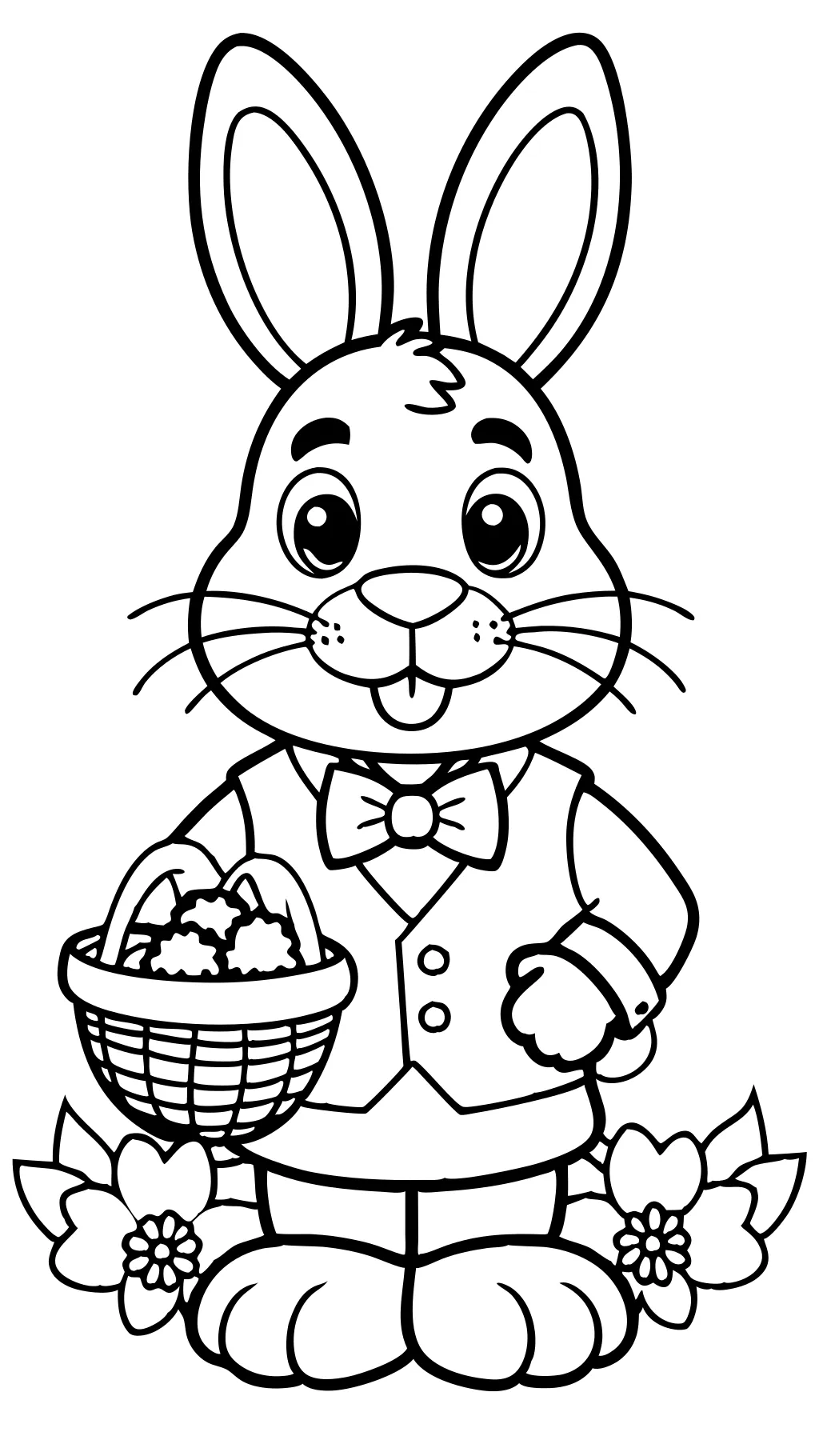 coloriages de lapin de Pâques